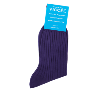 VICCEL / CELCHUK Socks Solid Purple Cotton 