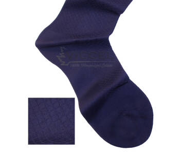 VICCEL / CELCHUK Socks Fish Skin Textured Navy Blue