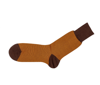 VICCEL / CELCHUK Socks Striped Brown / Mustard