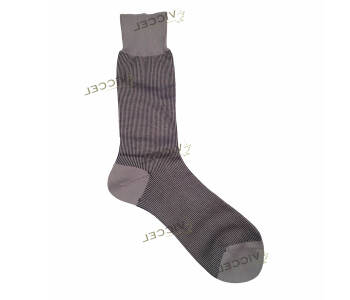 VICCEL / CELCHUK Socks Gray Black Vertical Striped