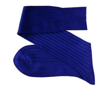 VICCEL / CELCHUK Knee Socks Solid Egyptian Blue Cotton 