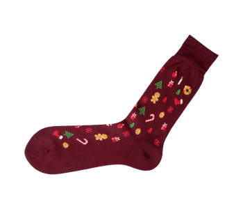 VICCEL / CELCHUK Socks Christmas Burgundy