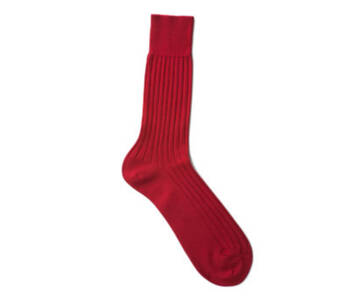VICCEL / CELCHUK Socks Solid Claret Red Cotton