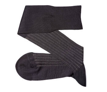 VICCEL / CELCHUK Knee Socks Shadow Stripe Charcaol Gray