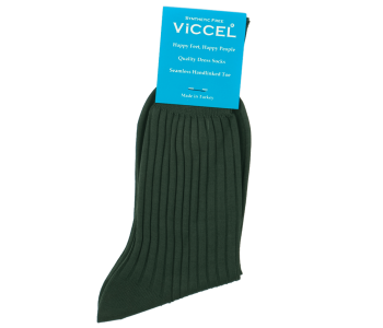 VICCEL / CELCHUK Socks Solid Forest Green Cotton