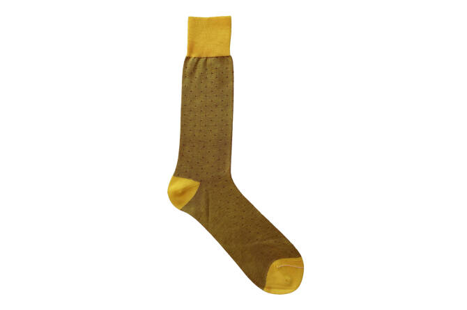 VICCEL / CELCHUK Socks Pindot Yellow / Red