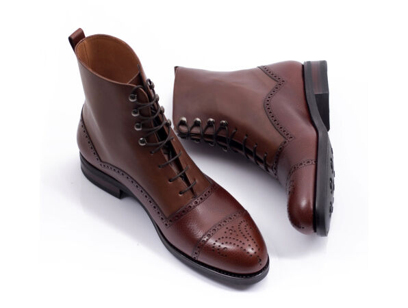 PATINE Balmoral Boots 77016 Brown - brązowe trzewiki męskie PATINE Balmoral Boots 77016 Brown - brązowe trzewiki męskie