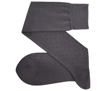 VICCEL / CELCHUK Knee Socks Pin Dots Gray / Black