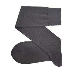 VICCEL / CELCHUK Knee Socks Pin Dots Gray / Black