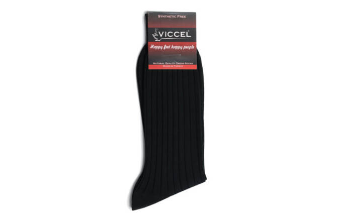 VICCEL / CELCHUK Socks Solid Black Cotton