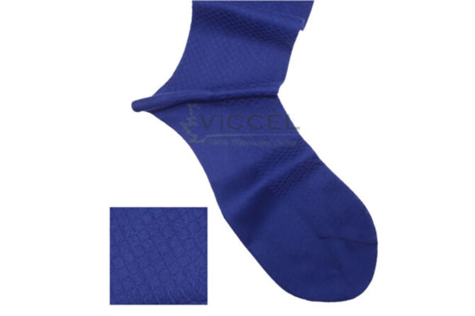 VICCEL / CELCHUK Socks Fish Skin Textured Egyptian Blue