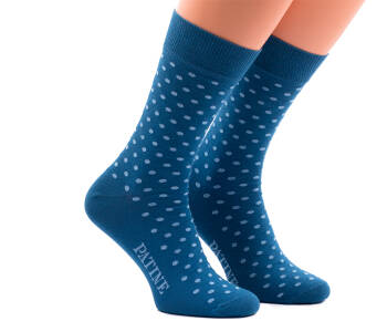PATINE Socks PAKO02-2213 - Niebieskie skarpety w błękitne grochy