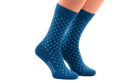PATINE Socks PAKO02-2213 - Niebieskie skarpety w błękitne grochy