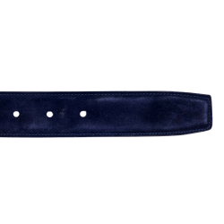 TLB MALLORCA Belt Suede Navy Blue 302ANB - Zamszowy granatowy pasek do spodni