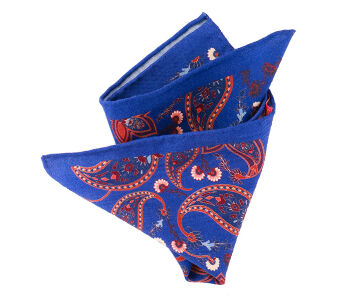 Pocket Square Wool PATHS1611_2 Cobalt