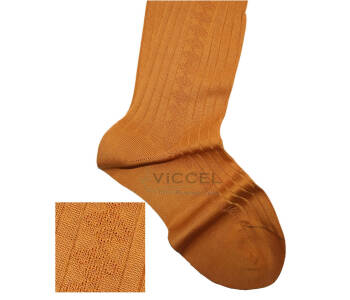VICCEL / CELCHUK Knee Socks Diamond Textured Golden 