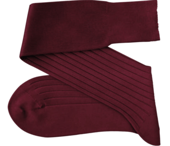 VICCEL / CELCHUK Knee Socks Elastane Cotton Claret Red