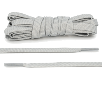 LACE LAB DUNK Replacement Laces 8mm Light Grey / Jasnoszare płaskie sznurówki do Sneakersów