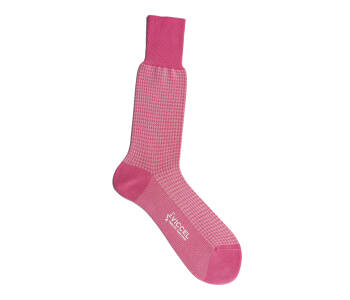 VICCEL / CELCHUK Socks Houndstooth Pink / Light Pink