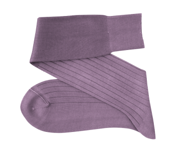 VICCEL / CELCHUK Knee Socks Solid Lilac Cotton