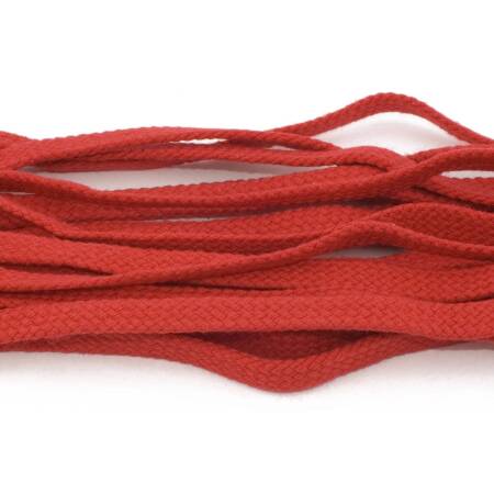 Tarrago Laces Flat 8.5mm Red - czerwone płaskie sznurowadła