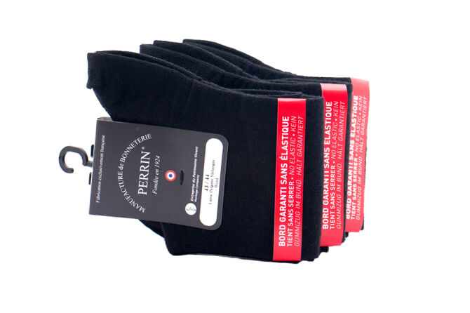 PERRIN Men No Elastic Socks 456 Noir