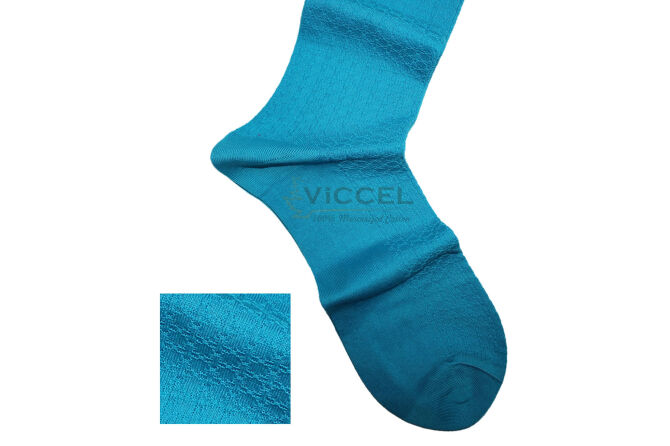 VICCEL / CELCHUK Socks Star Textured Turquoise 