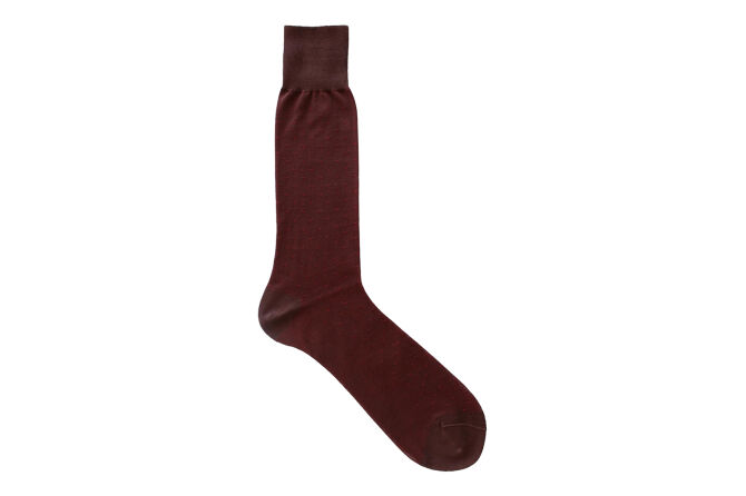 VICCEL / CELCHUK Socks Pindot Brown / Red