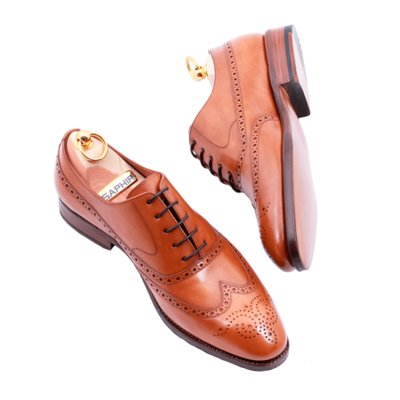 Eleganckie obuwie męskie TLB MALLORCA 531 brogues old england cuero z podeszwą leather.