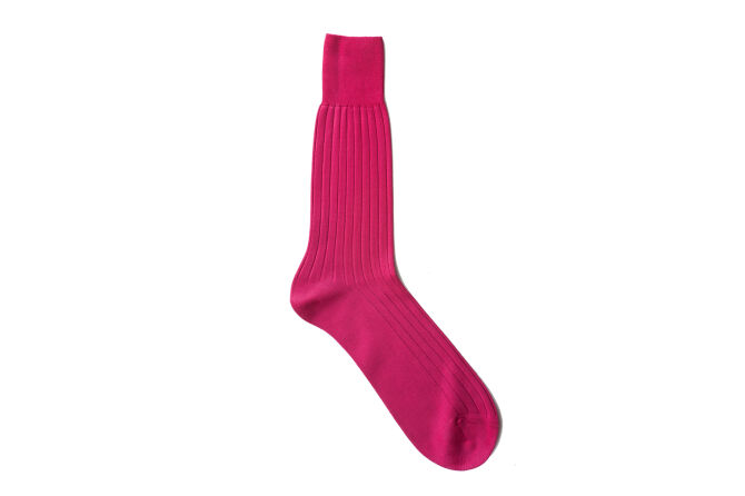 VICCEL / CELCHUK Socks Solid Ashling Pink Cotton