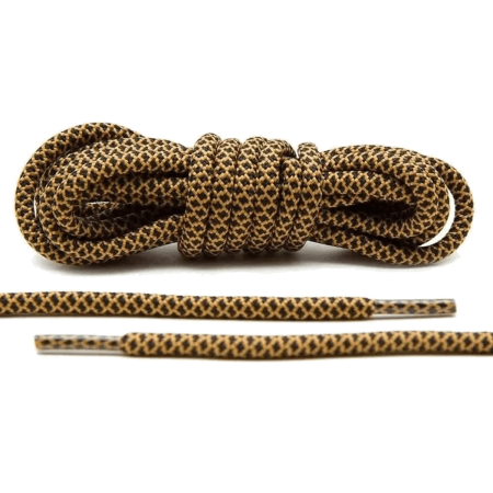 okrągłe czarno brązowe sznurowadła stworzone  do popularnych modeli Adidas Yeezy 350 Boost czy Adidas NMD