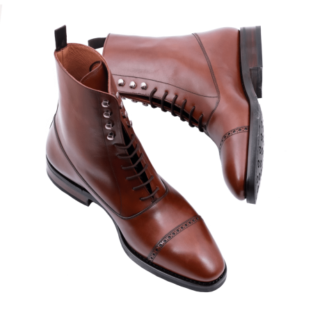 YANKO Balmoral Boots 755YH F Brown - brązowe trzewiki męskie