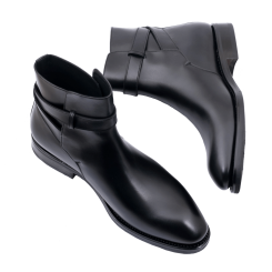 TLB MALLORCA Boots JODHPUR 513S F Black - czarne trzewiki męskie