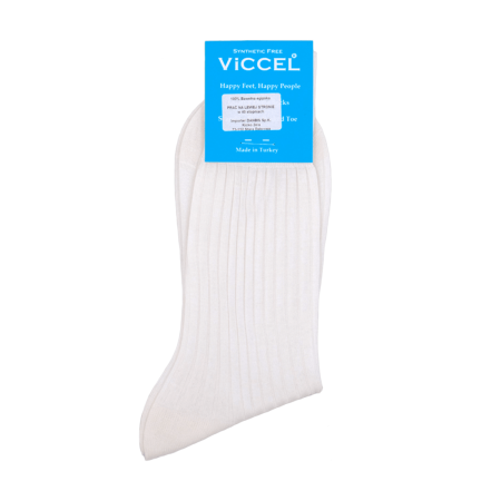 białe eleganckie bawełniane skarpety męskie viccel socks solid white cotton