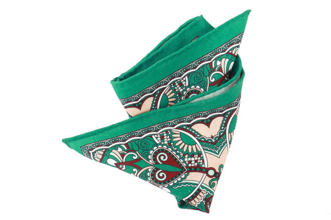 Pocket Square Wool PATHW1620_3 Green