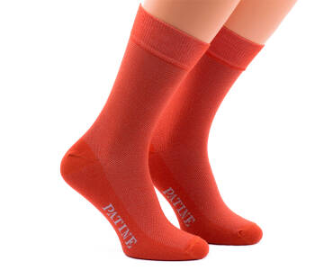 PATINE Socks PAME01-0002 - Pomarańczowe skarpety z jaśniejszymi prześwitami