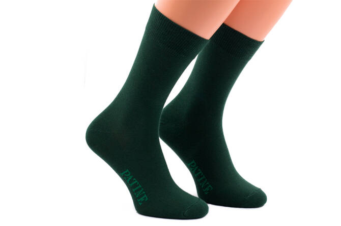 PATINE Socks PAME01-0509 - Zielone skarpety z jaśniejszymi prześwitami