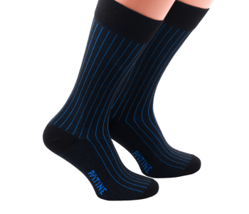 PATINE Socks Shadow PASH01B Black / Blue - Skarpety klasyczne