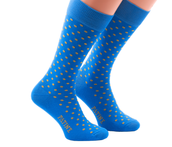 PATINE Socks PAKOB03 Blue / Yellow - Skarpety klasyczne