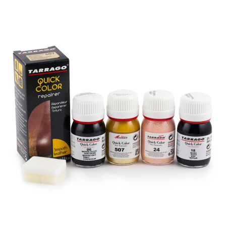 TARRAGO Quick Color 25ml + Sponge - Farba akrylowa do renowacji skór + gąbka do aplikacji