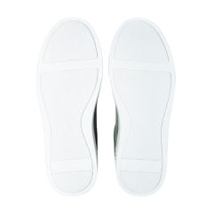 Granatowe sneakersy męskie TLB na kopycie beta w kolorze złamanej bieli off white