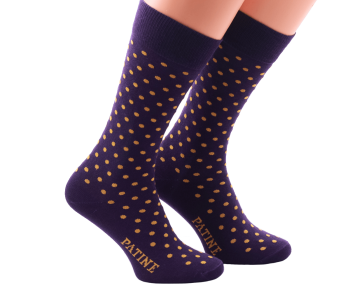 PATINE Socks PAKOB02 Violet / Yellow - Skarpety klasyczne