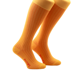 PATINE Knee Socks Shadow POD0102 Yellow / Orange - Podkolanówki klasyczne