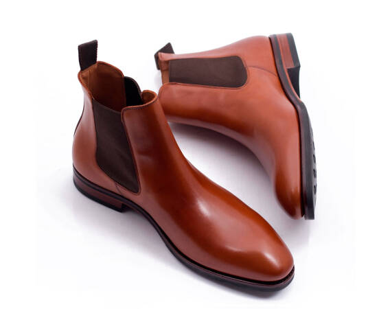 TLB MALLORCA Boots CHELSEA 511S F Light Brown - jasno brązowe sztyblety męskie