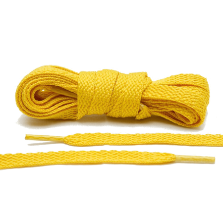 LACE LAB Flat Shoe Laces 8mm Gold - Złote płaskie sznurowadła do butów