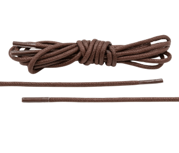 LACE LAB Waxed Shoe Laces 2.5mm Dark Brown