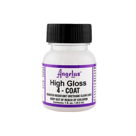ANGELUS 4-COAT Finisher 1oz - High Gloss / Wysoki połysk wykończeniowy lakier uretanowy do customizacji sneakersów i jeansu