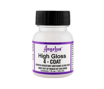 ANGELUS 4-COAT Finisher 1oz - High Gloss / Wysoki połysk wykończeniowy lakier uretanowy do customizacji sneakersów i jeansu
