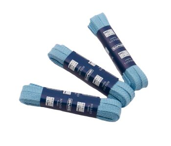 SAPHIR BDC Laces Medium Flat 7mm Light Blue - jasno niebieskie płaskie sznurowadła