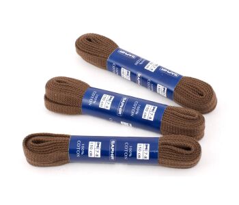 SAPHIR BDC Laces Medium Flat 7mm Brown - brązowe płaskie sznurowadła